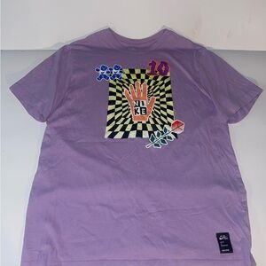 Nike A.I.R. Artist in Residence Machine L T-Shirt Medium Purple Cotton Crew Neck